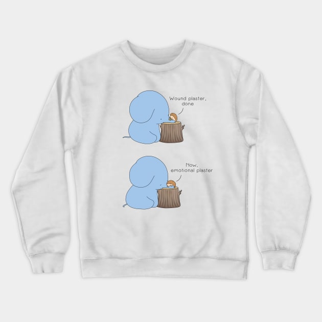 Emotional Bandaid Crewneck Sweatshirt by Jang_and_Fox